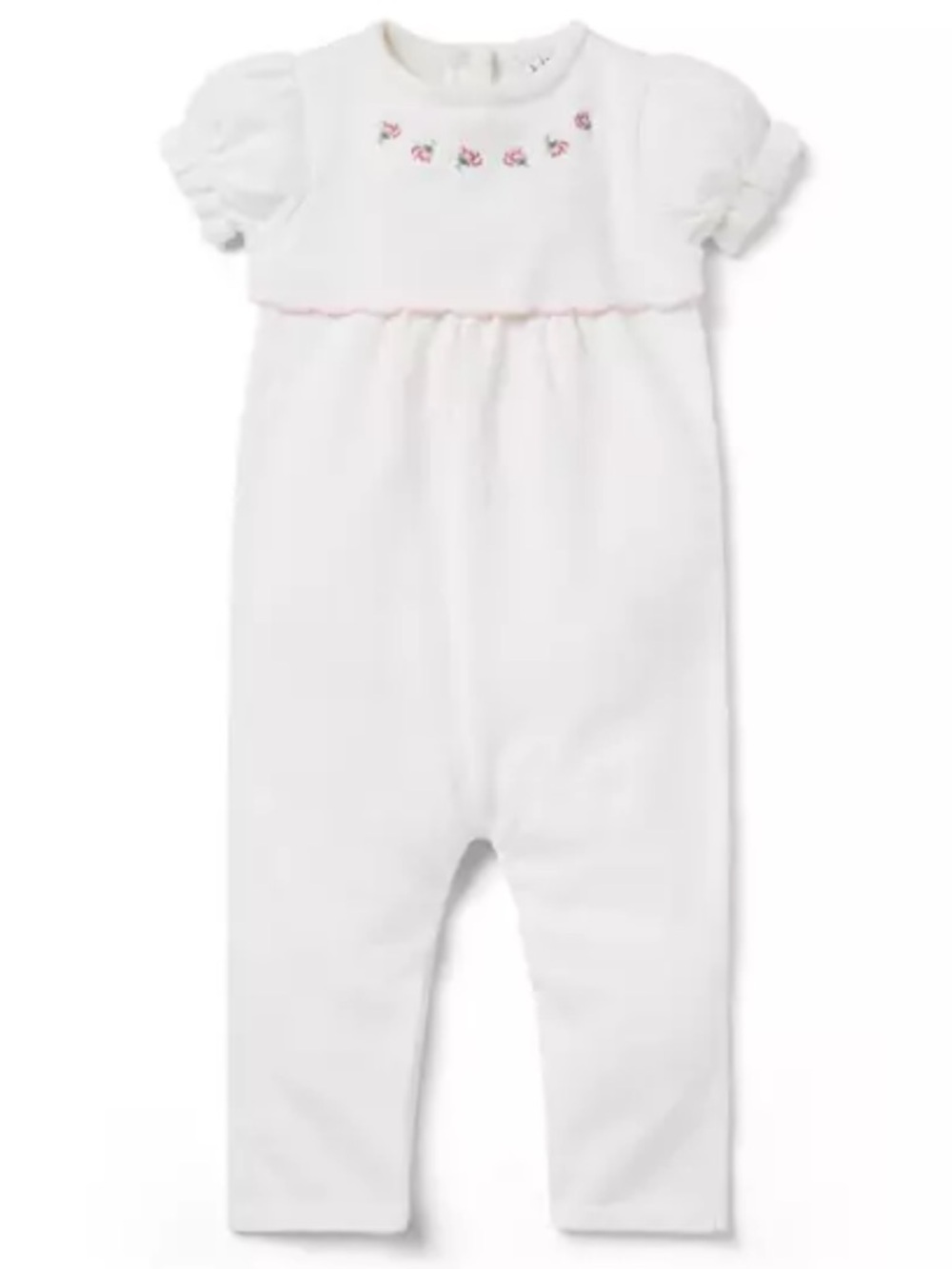 Janie and Jack White Baby Knit Romper
